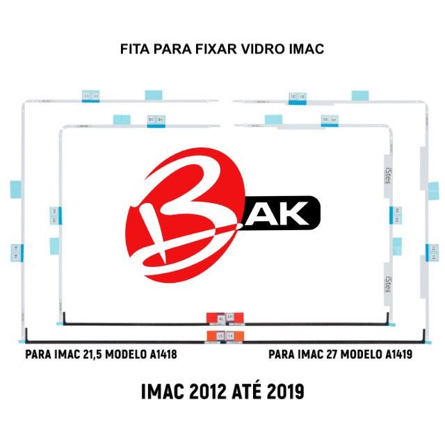 Fita Adesivo Dupla Face Tela iMac 27 2012 À 2017 A1419 | Bak Distribuidor  de peças para notebook