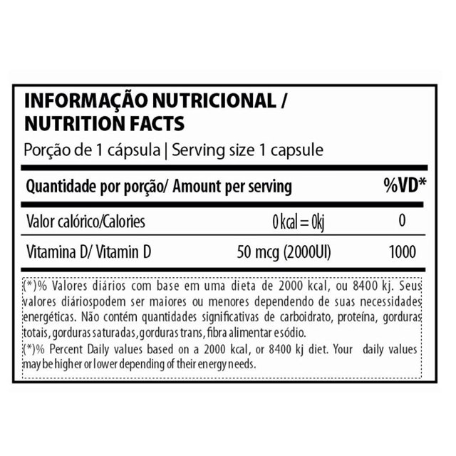 Vitamina D 2000 - Under Labz (60 caps)
