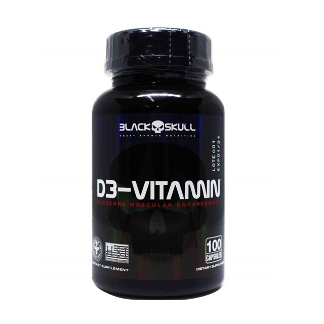 Vitamina D3 - Black Skull (100 caps)