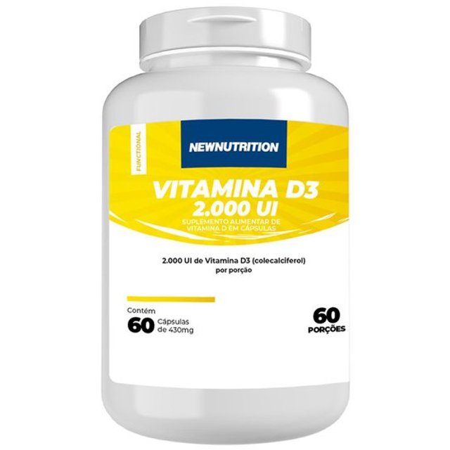 Vitamina D3 2000ui - New Nutrition (120 caps)