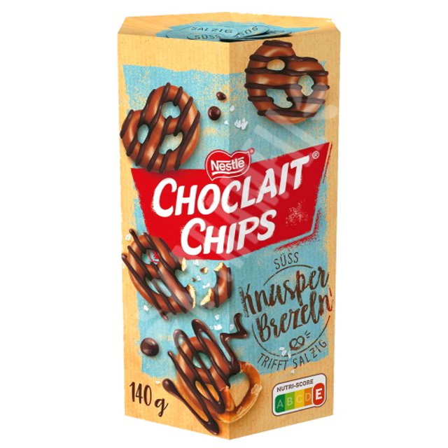 Choclait Chips Pretzels Salzig Coberto Chocolate - Nestlé - Alemanha