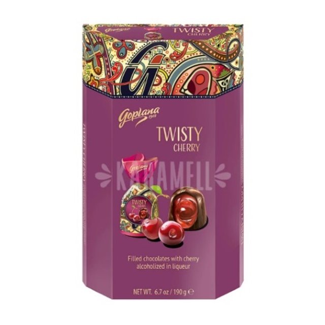 Chocolate Goplana - Bombons Twisty Cherry - Importado da Polônia