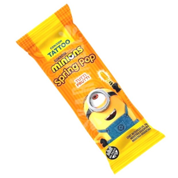 Pirulito Spring Pop Minions Sabor Tutti Frutti - Colômbia | Karamell Store