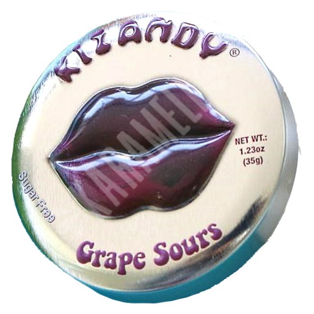 Balas Kizandy Grape Sours - Sabor Uva - Importado EUA