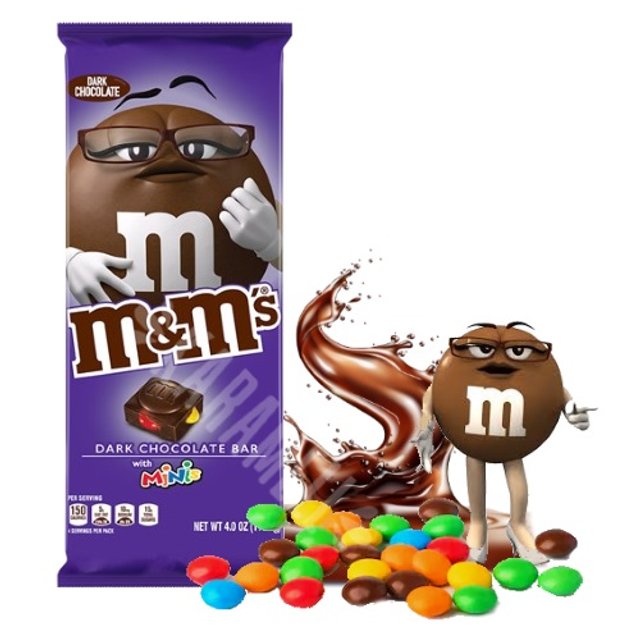 Barra de Chocolate Dark Recheio M&M's - Importrado EUA
