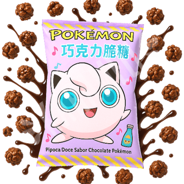 Pipoca Doce Sabor Chocolate Pokmon - Importado | Karamell Store Pipoca Doce Sabor Chocolate Pokmon - Importado | Karamell Store