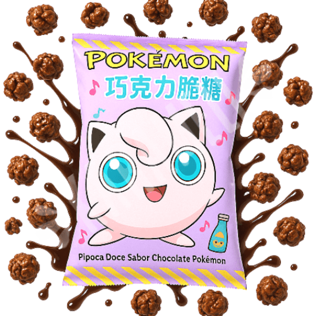 Pipoca Doce Sabor Chocolate Pokmon - Importado | Karamell Store