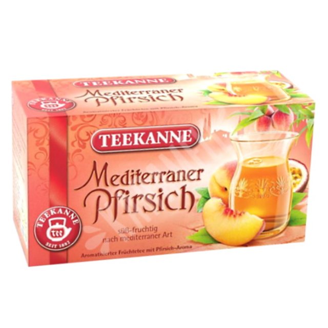 Chá Mediterraner Pfirsich - Teekanne - Importado Alemanha