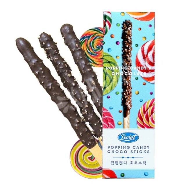 Biscoito tipo Sticks Coberto Chocolate e Balas - Lovint - Coréia
