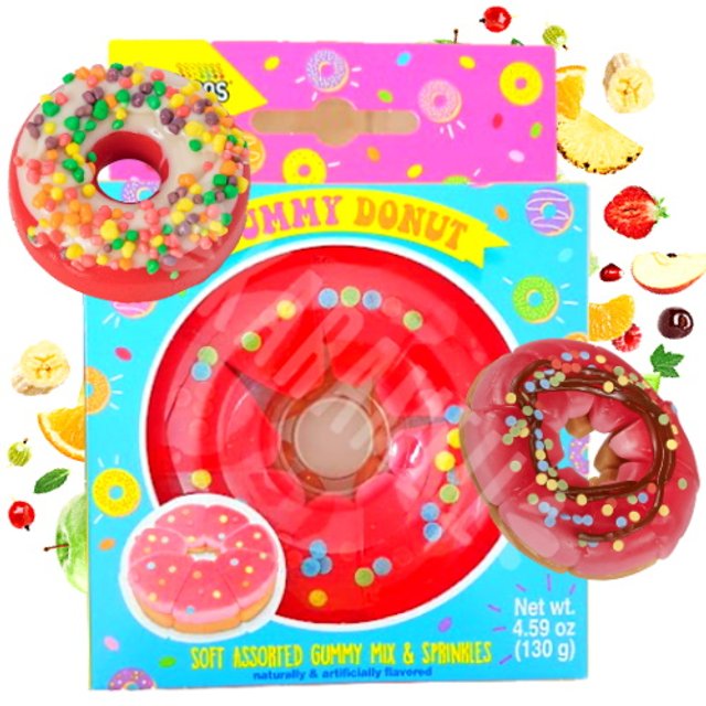 Balas Raindrops Gummy Donut Soft Sprinkles - Importado Holanda
