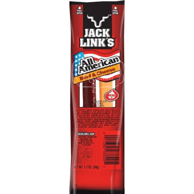 Jack Link's Tira Defumada Carne Queijo Beef And Cheese - ATACADO 6X - USA