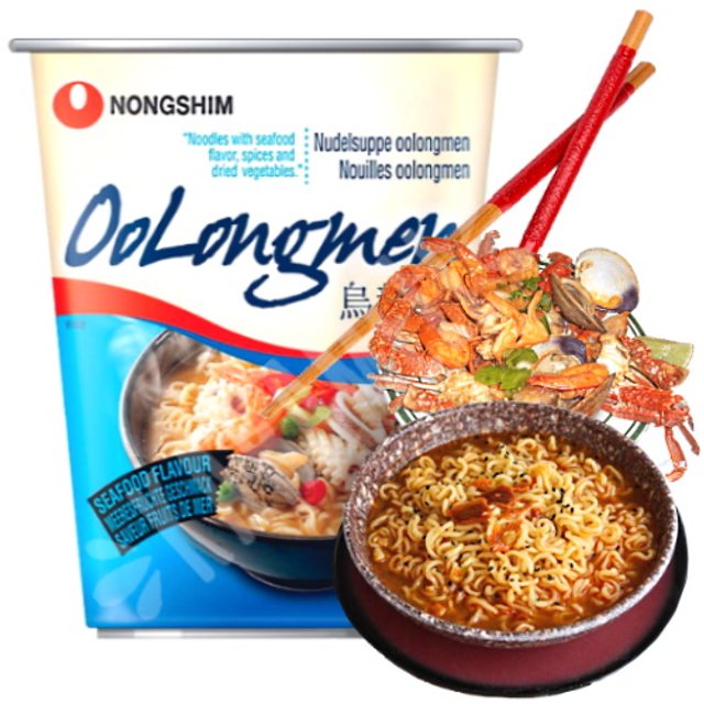 Importado da Coreia - Oolongmen Seafood - Macarrão Instantâneo