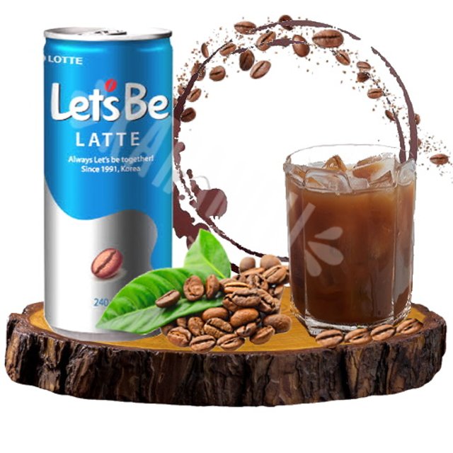Bebida de Café Let's Be Latte - Lotte - Importado Coreia