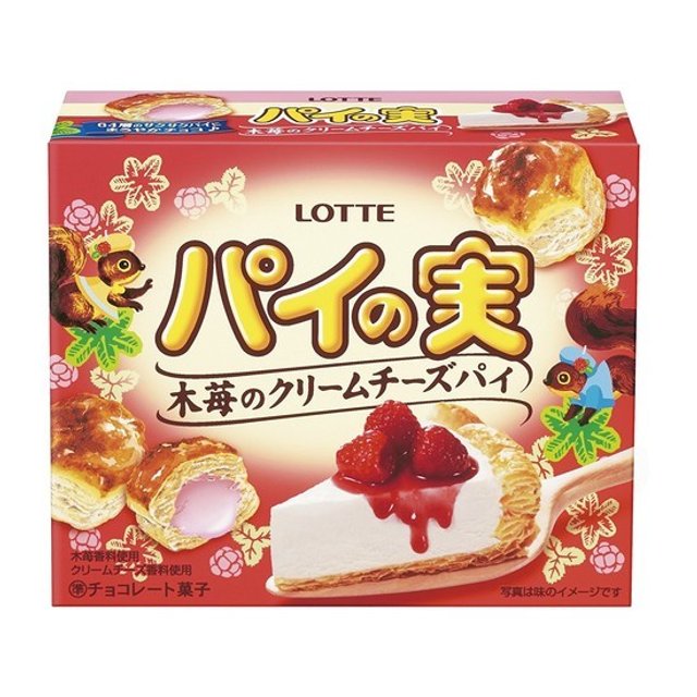 Doces Importados da Coreia - Lotte Biscoitos - Cheesecake de Morango