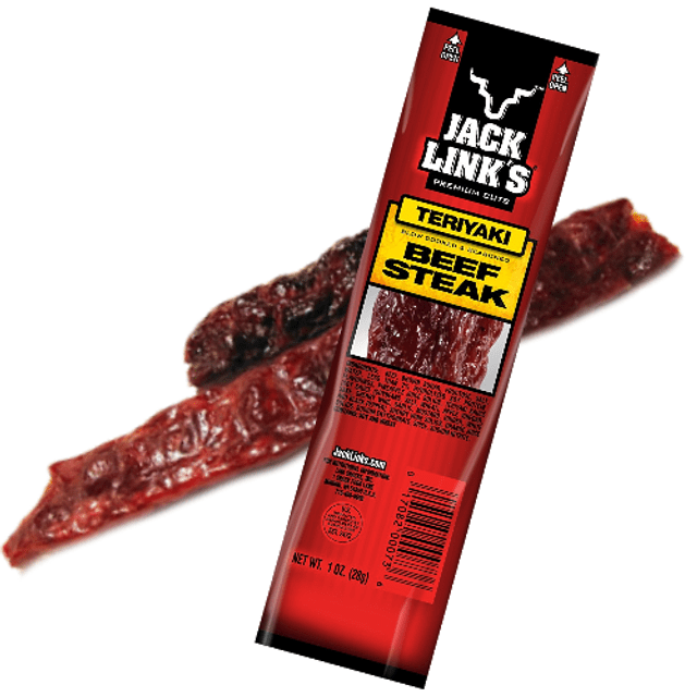 Jack Link's Teriyaki Beef Steak Snack Carne - ATACADO 12X - Importado EUA
