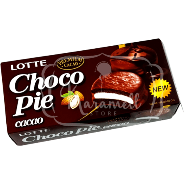 Lotte Choco Pie Cacao - Chocolate e Marshmallow - Importado Coreia