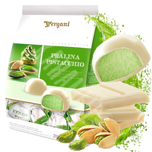 White Chocolate Pralina Pistacchio - Importado Itália