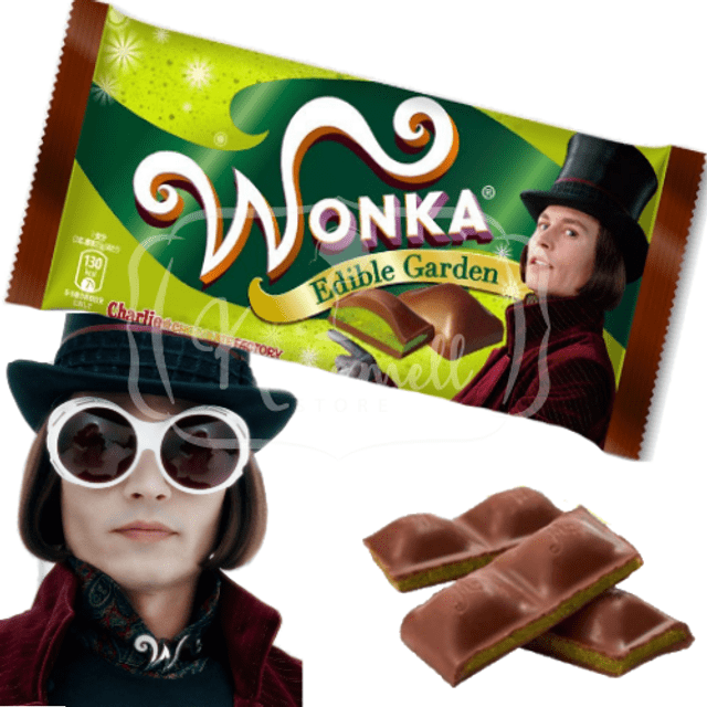 Wonka Chocolate Recheado Com Creme de Chá verde ( Raríssimo - Edição Especial ) - Fantástica Fábrica de Chocolates - Importado