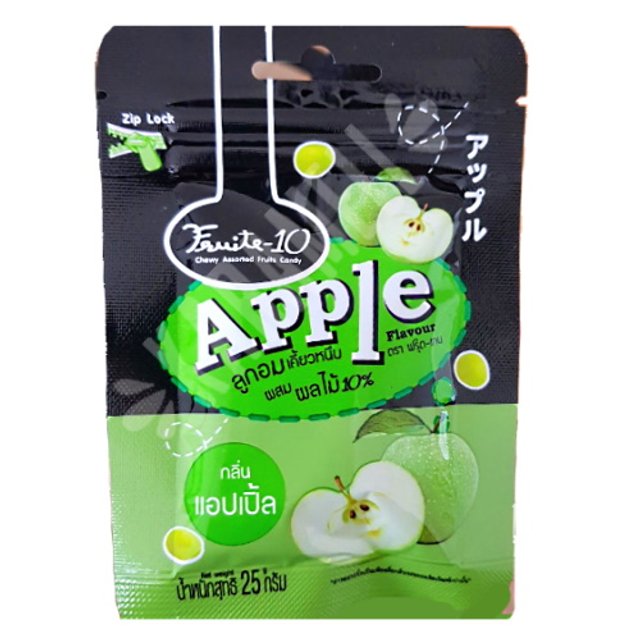 Bala Fruite -10 Apple Flavour 3M Food Company - Importado Tailândia