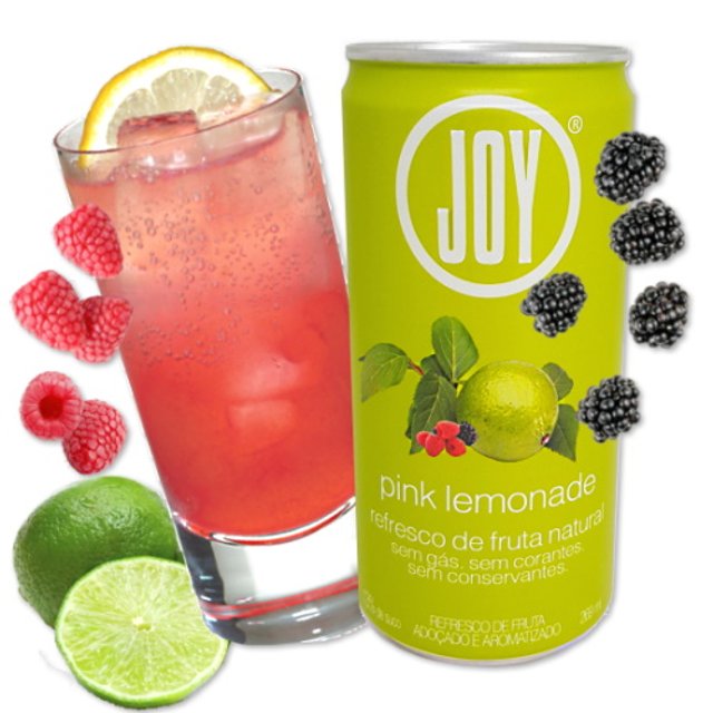 Refresco Natural Premium Suco Pink Lemonade - Joy