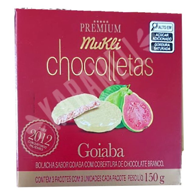 Biscoito Goiaba Chocolate Branco Premium Chocolletas - Mukli Alfajores