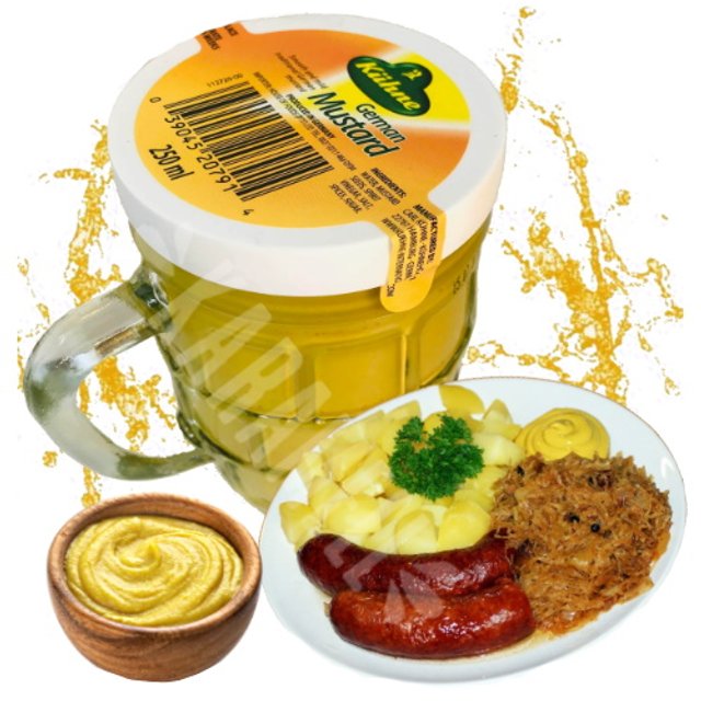 Traditional German Mustard Kühne - Mostarda Meio Picante - Alemanha