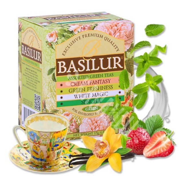 Chá Basilur - Assorted Green Tea 10 Sachês - Sri Lanka