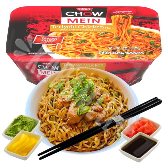 Lámen Chow Mein Noodles Teriyaki Chicken Nissin - Importado EUA