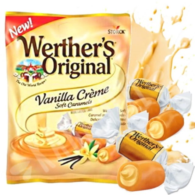Balas Werther's Original Vanilla Crème Soft Caramels - Importado EUA