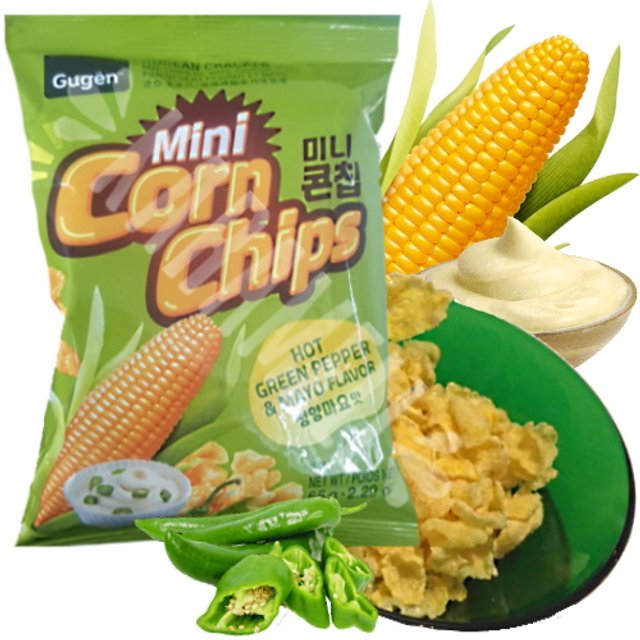 Salgadinho Mini Corn Chips Maionese Picante - Importado Coreia