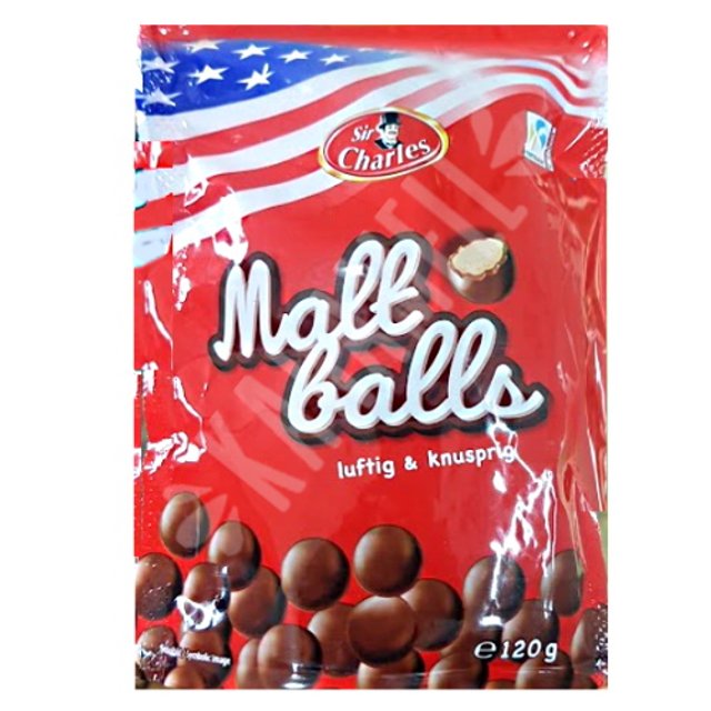 Chocolate Malt Balls luftig & knusprig - Sir Charles - Importado Áustria