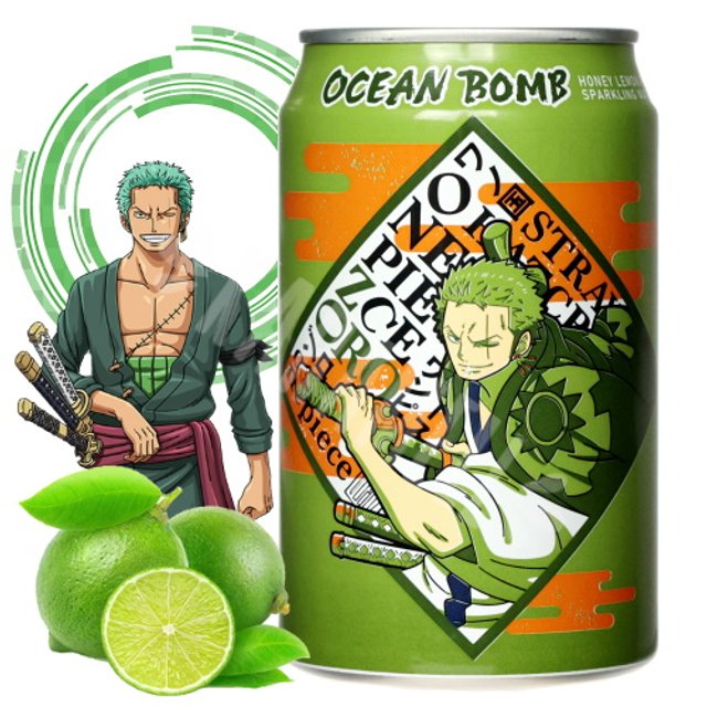 Refrigerante One Piece Zoro Sabor Limão & Mel - Importado