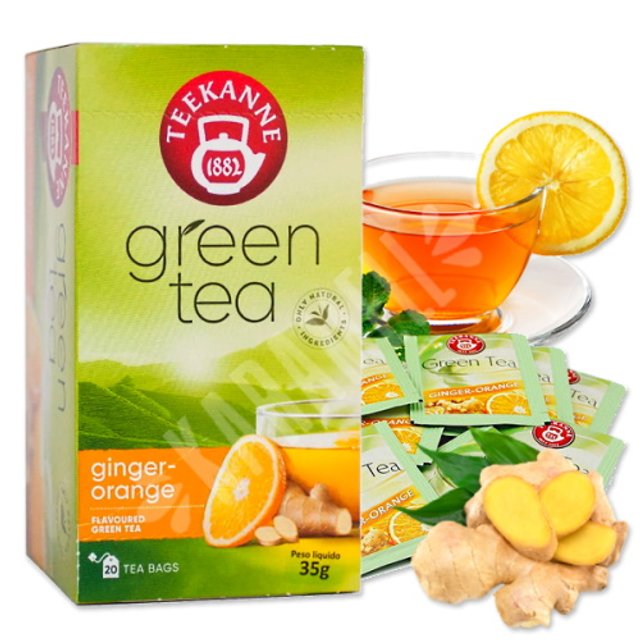 Chá Verde com Gengibre e Laranja - Teekanne - Importado Alemanha