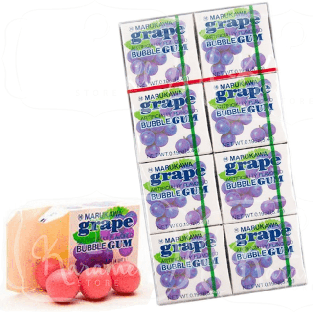 Marukawa Fusen Gum Grape - Chicletes Sabor Uva - Importado do Japão