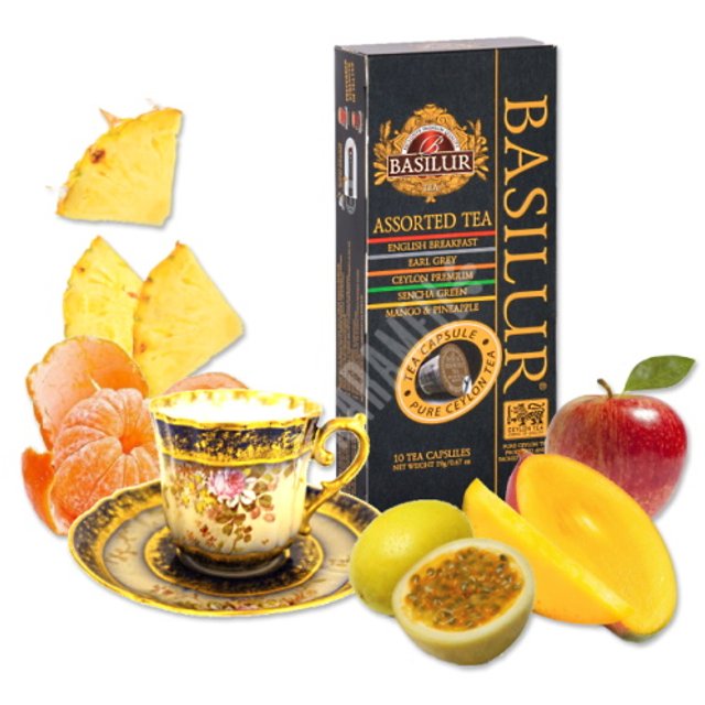 Chá Basilur - Tea Pure Ceylon - Compatível cápsulas Nespresso - Importado