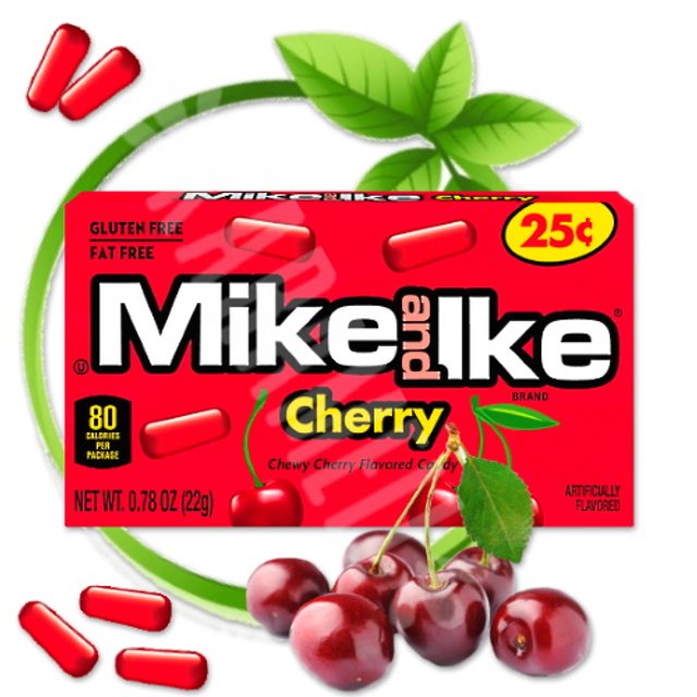 Balas Mike And Ike Flavored Candy - Cherry - Importado EUA