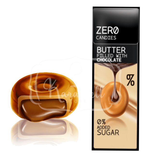 Zero Candies - Bala Caramelo e Chocolate Sem Açúcar - Importado Grécia