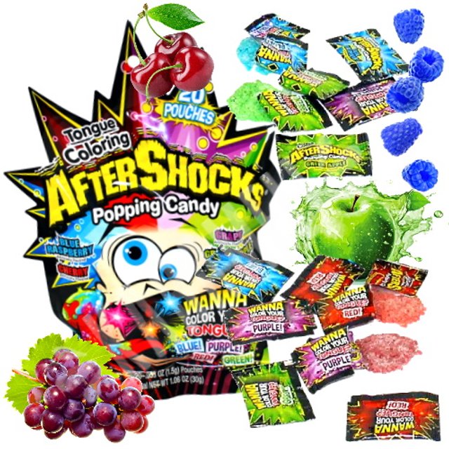 Balas Explosivas Popping Candy Tongue Coloring Aftershocks - Importado