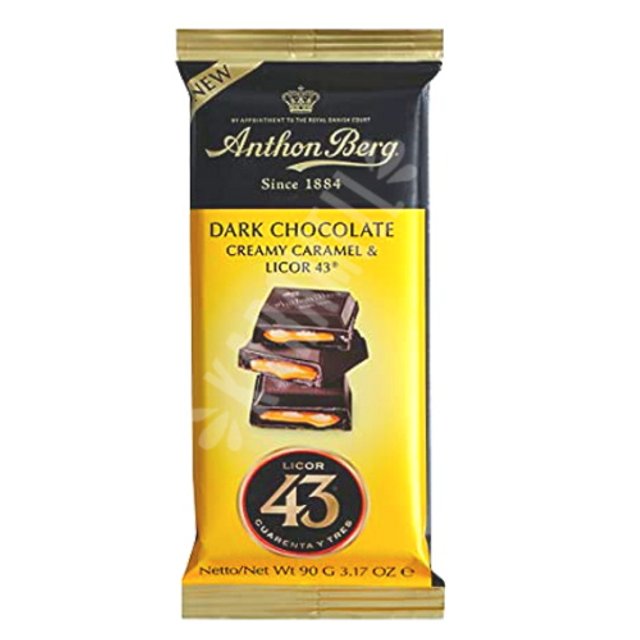 Dark Chocolate Anthon Berg - Creamy Caramel & Licor 43 - Dinamarca