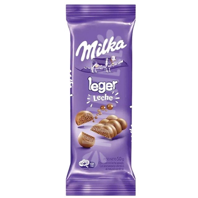 Chocolate Milka Leger Leche Aerado - Importado Argentina