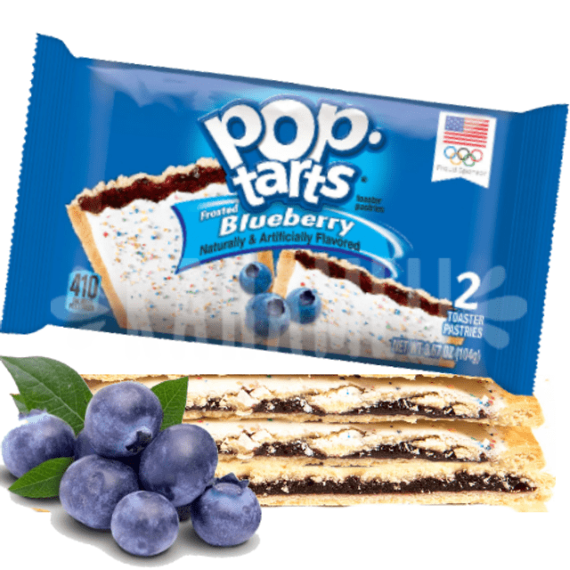 Pop Tarts - Biscoito Americano Frosted Blueberry - Importado USA