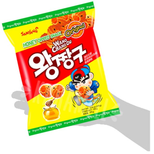 Snack Honey Wang Chang Gu Samyang - Mel Canela Gergelim - Coreia