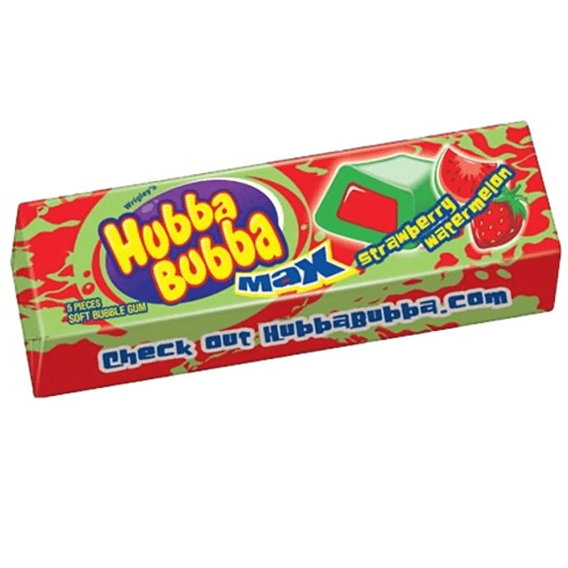 Chicletes Importados - Wrigley's Hubba Bubba Max - Morango & Melancia