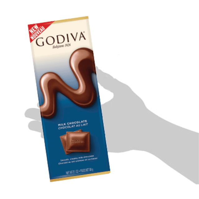 Godiva Milk Chocolate Bar - Chocolate ao Leite - Original - Importado da Bélgica - 90g