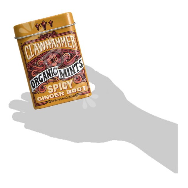 Balas Clawhammer Organic Mints - Spicy Ginger Root - Canadá | Karamell ...