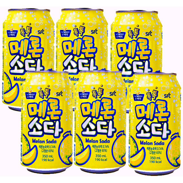 Refrigerante Coreano Melon Soda ATACADO 6X Importado Coréia