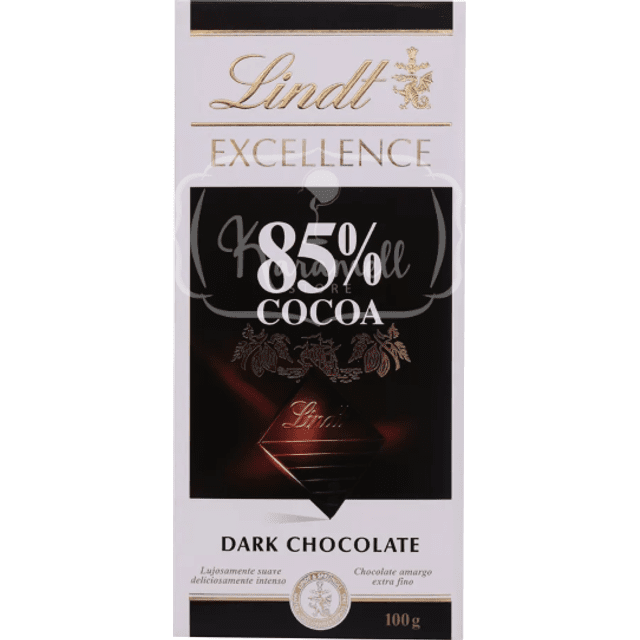 Lindt Excellence 85% Cocoa - Chocolate Amargo - Importado da França