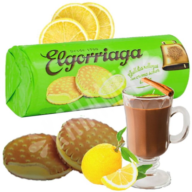 Biscoito Elgorriaga Lemon Flavour Biscuits - Espanha