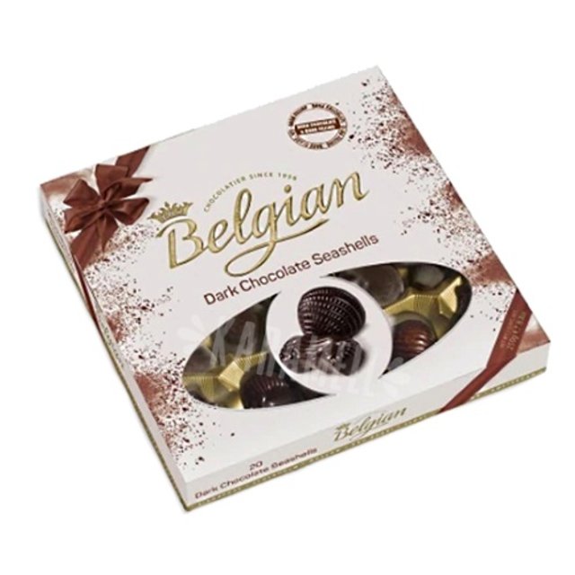 Bombons de Chocolate Dark Seashells - Belgian - Importado Bélgica