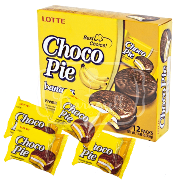 Lotte Choco Pie Banana - Premium Quality - Importado da Coreia